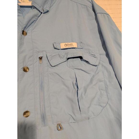 Guide Series Vented Fishing Shirt Light Blue Mens Size XXL Long Sleeve - Picture 3 of 9